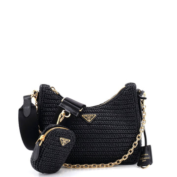 Prada Re-Edition 2005 Shoulder Bag Raffia Small
