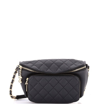 Chanel Business Affinity Waist Bag Quilted Caviar Medium
