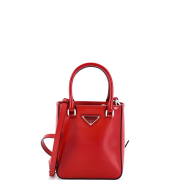 Prada Convertible Tote Brushed Leather Small