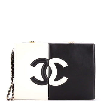 Chanel Bicolor CC Split Clutch Lambskin