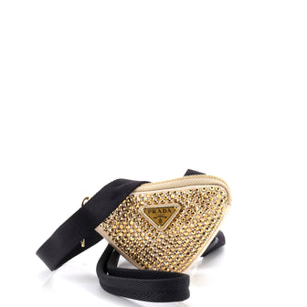 Prada Pet Leash with Purse Crystal Embellished Satin