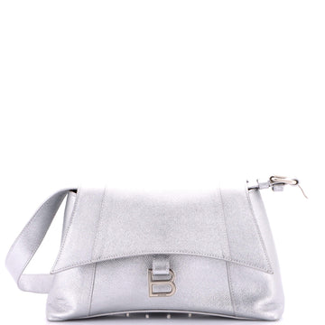 Balenciaga Downtown Soft Hourglass Shoulder Bag Leather Small