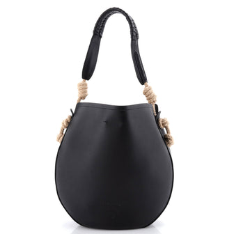 Prada Tambour Shoulder Bag Leather with Rope Detail