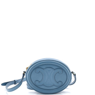Celine Triomphe Oval Crossbody Bag Leather Mini