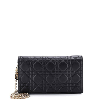 Christian Dior Lady Dior Chain Pouch Cannage Quilt Lambskin