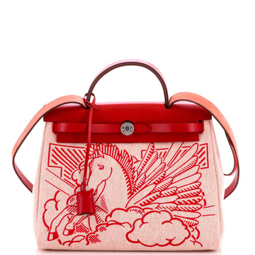 Hermes Herbag Zip Pegase Pop Toile and Leather 31