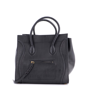 Celine Phantom Bag Crocodile Embossed Leather Medium