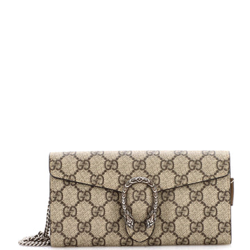 Gucci Dionysus Chain Wallet GG Coated Canvas Long
