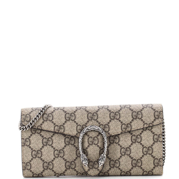 Gucci Dionysus Chain Wallet GG Coated Canvas Long