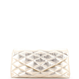 Saint Laurent Sade Puffer Envelope Clutch Quilted Leather Large