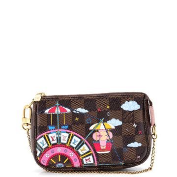 Louis Vuitton Pochette Accessoires Limited Edition Vivienne Xmas Damier Mini
