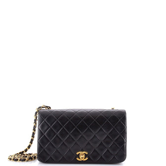 Chanel Vintage Full Flap Bag Quilted Lambskin Medium