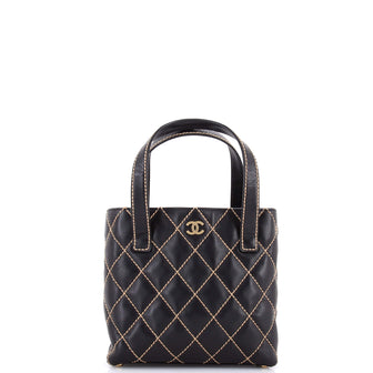Chanel Surpique Tote Quilted Leather Small