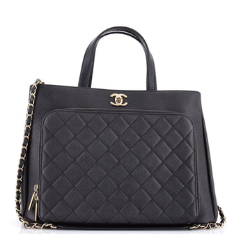 Chanel Business Affinity Tote Quilted Caviar Large