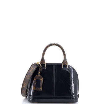 Louis Vuitton Alma Handbag Vernis with Monogram Canvas BB