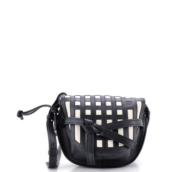 Loewe Gate Shoulder Bag Grid Leather Small