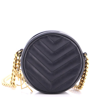 Saint Laurent Classic Monogram Round Bubble Bag Quilted Leather Small
