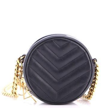 Saint Laurent Classic Monogram Round Bubble Bag Quilted Leather Small