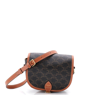Celine Folco Bag Triomphe Coated Canvas Medium