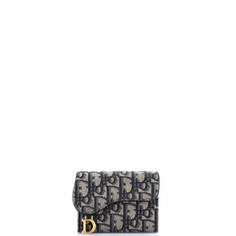 Christian Dior Saddle 5-Gusset Card Case Oblique Canvas