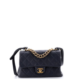 Chanel Trapezio Flap Bag Quilted Sheepskin Small