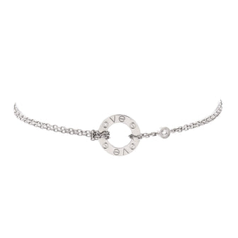 Cartier 2 Diamonds Love Bracelet 18K White Gold with Diamonds