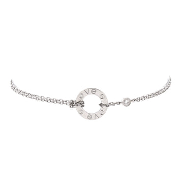 Cartier 2 Diamonds Love Bracelet 18K White Gold with Diamonds