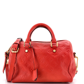 Louis Vuitton Speedy Bandouliere Bag Monogram Empreinte Leather 25