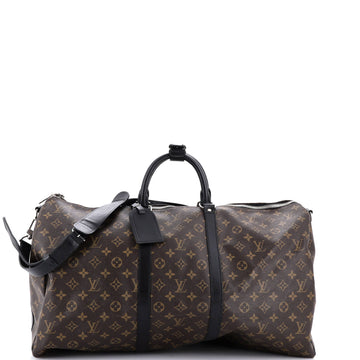 Louis Vuitton Keepall Bandouliere Bag Macassar Monogram Canvas 55