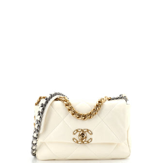 Chanel 19 Flap Bag Quilted Glossy Calfskin Medium