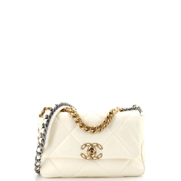 Chanel 19 Flap Bag Quilted Glossy Calfskin Medium