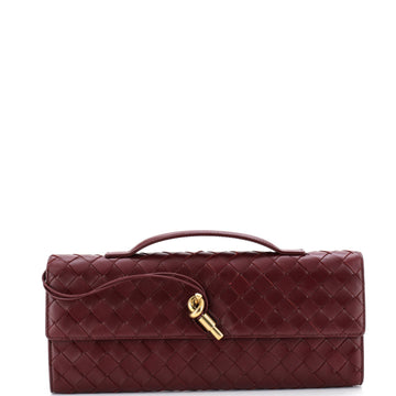 Bottega Veneta Andiamo Top Handle Clutch Intrecciato Nappa Long