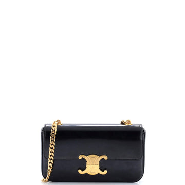 Celine Triomphe Chain Shoulder Bag Leather Small