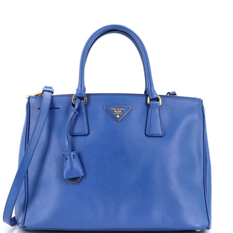 Prada Double Zip Lux Tote Saffiano Leather Medium