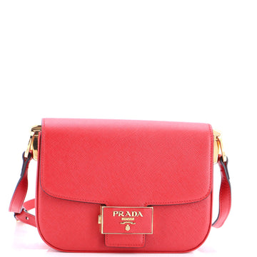 Prada Embleme Flap Bag Saffiano Leather Small