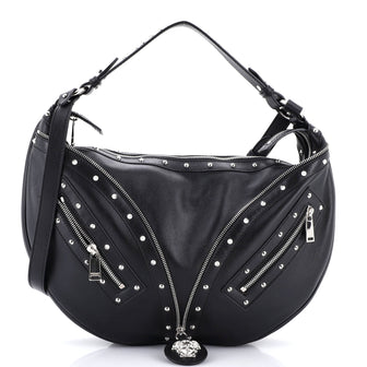 Versace Repeat Hobo Studded Leather Medium