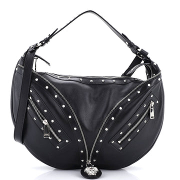 Versace Repeat Hobo Studded Leather Medium