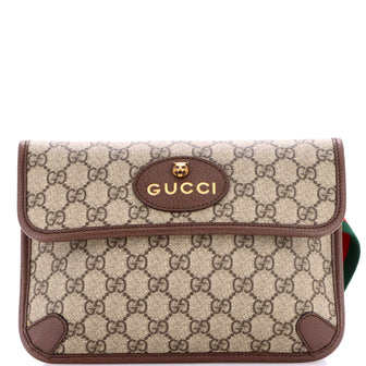 Gucci Neo Vintage Flap Belt Bag GG Coated Canvas