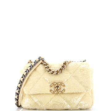 Chanel 19 Flap Bag Quilted Sequins Medium
