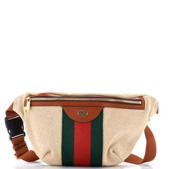 Gucci Zip Belt Bag Vintage Web Canvas Large