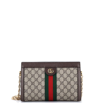 Gucci Ophidia Chain Shoulder Bag GG Coated Canvas Small