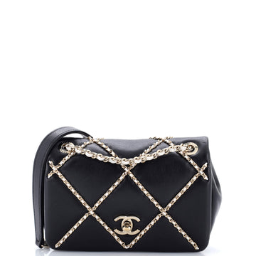 Chanel Entwined Chain Flap Bag Quilted Lambskin Mini