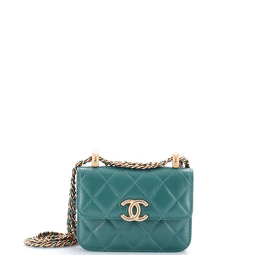Chanel Perfect Fit Flap Coin Purse with Chain Quilted Calfskin