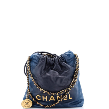 Chanel 22 Chain Hobo Quilted Shaded Calfskin Mini