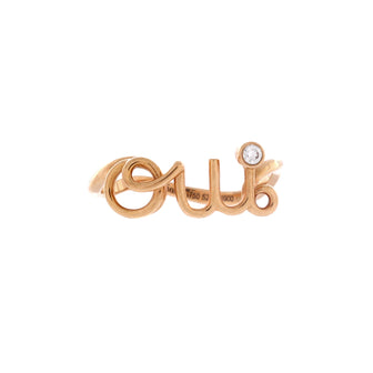 Christian Dior Oui Ring 18K Rose Gold and Diamond