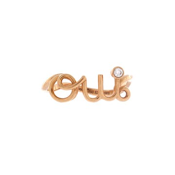Christian Dior Oui Ring 18K Rose Gold and Diamond