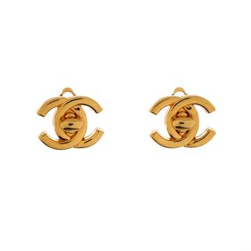 Chanel CC Turnlock Clip-On Earrings Metal