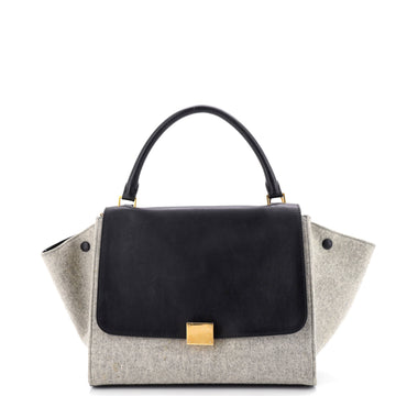 Celine Trapeze Bag Leather and Felt Medium