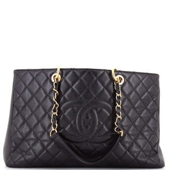 Chanel Grand Shopping Tote Quilted Caviar XL