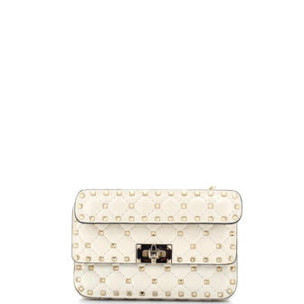 Valentino Garavani Rockstud Spike Flap Bag Quilted Leather Small